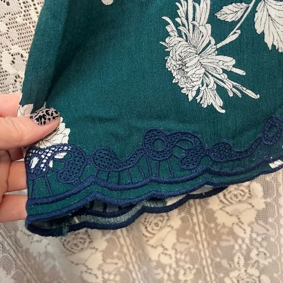 Market & Spruce Floral Green Dress (079) - Picture 4 of 10